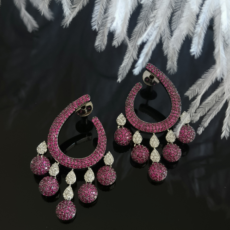 Pink drop danglers-1