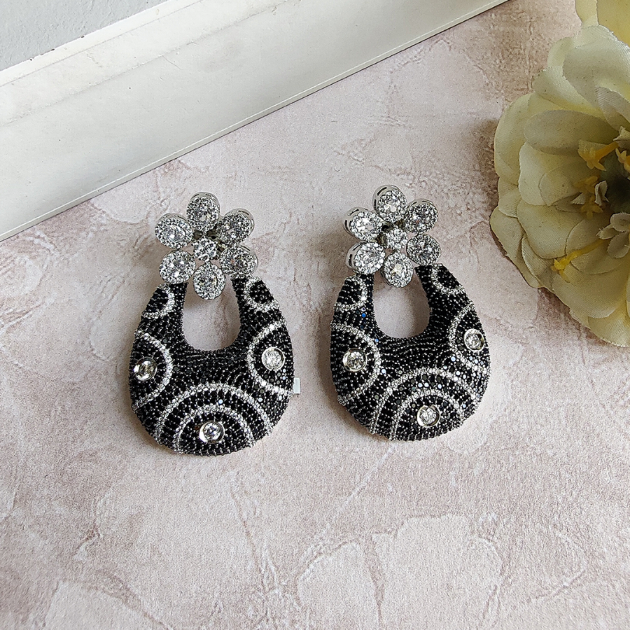 Floral drop  earrings-1
