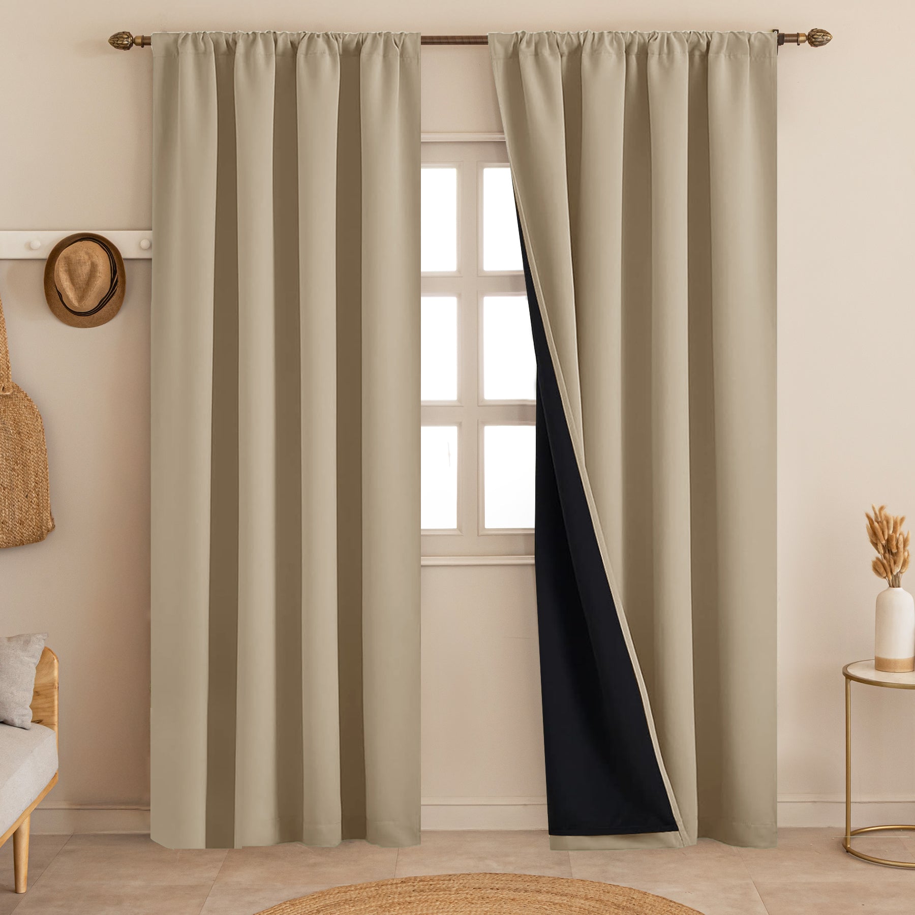 Fort Essential - Black Backing Blackout Curtain-1