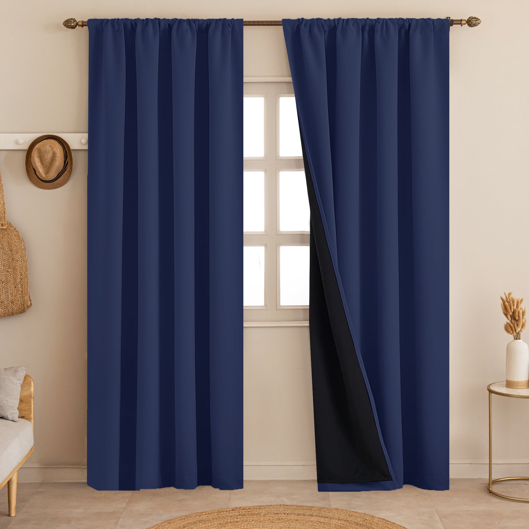 Fort Essential - Black Backing Blackout Curtain-1