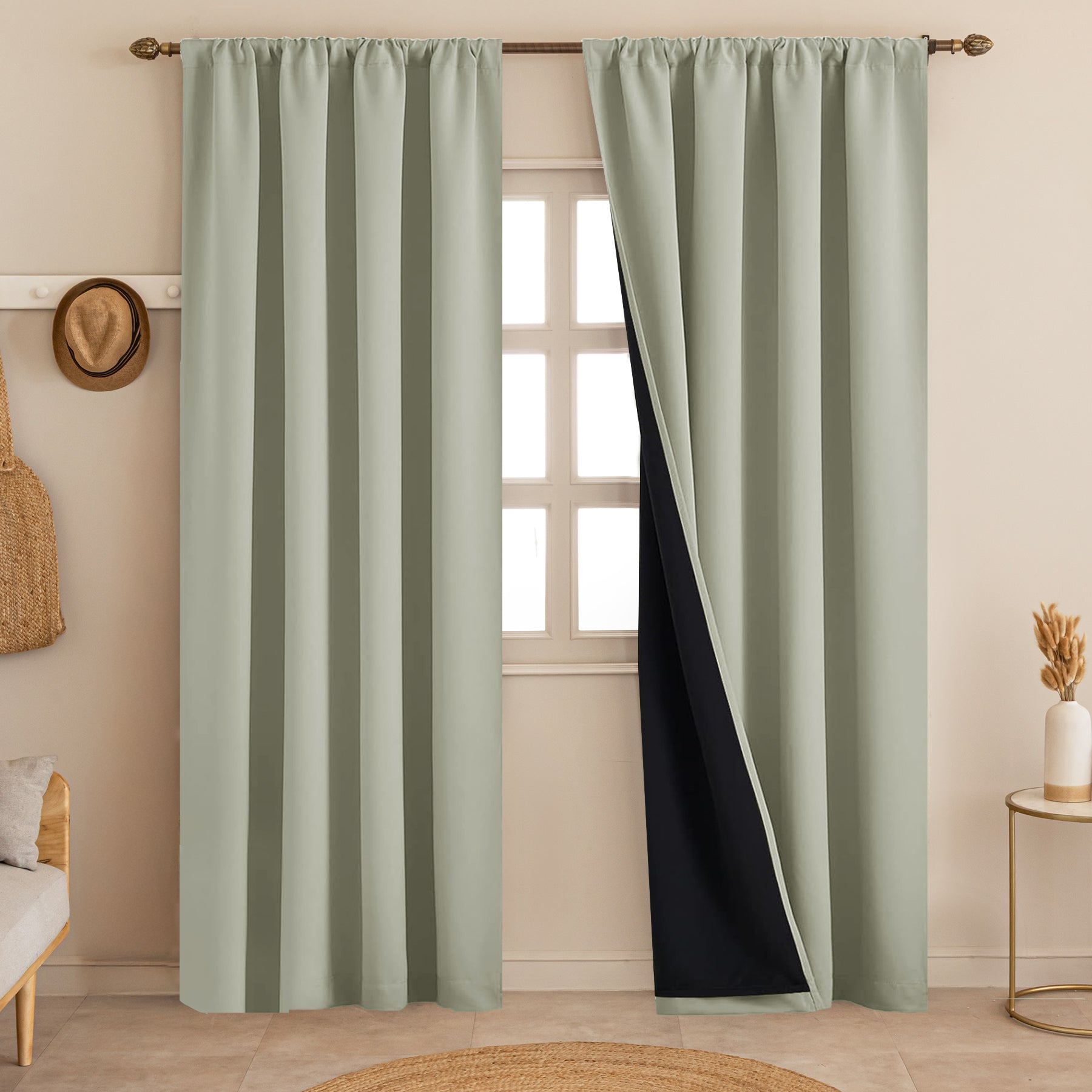Fort Essential - Black Backing Blackout Curtain-1