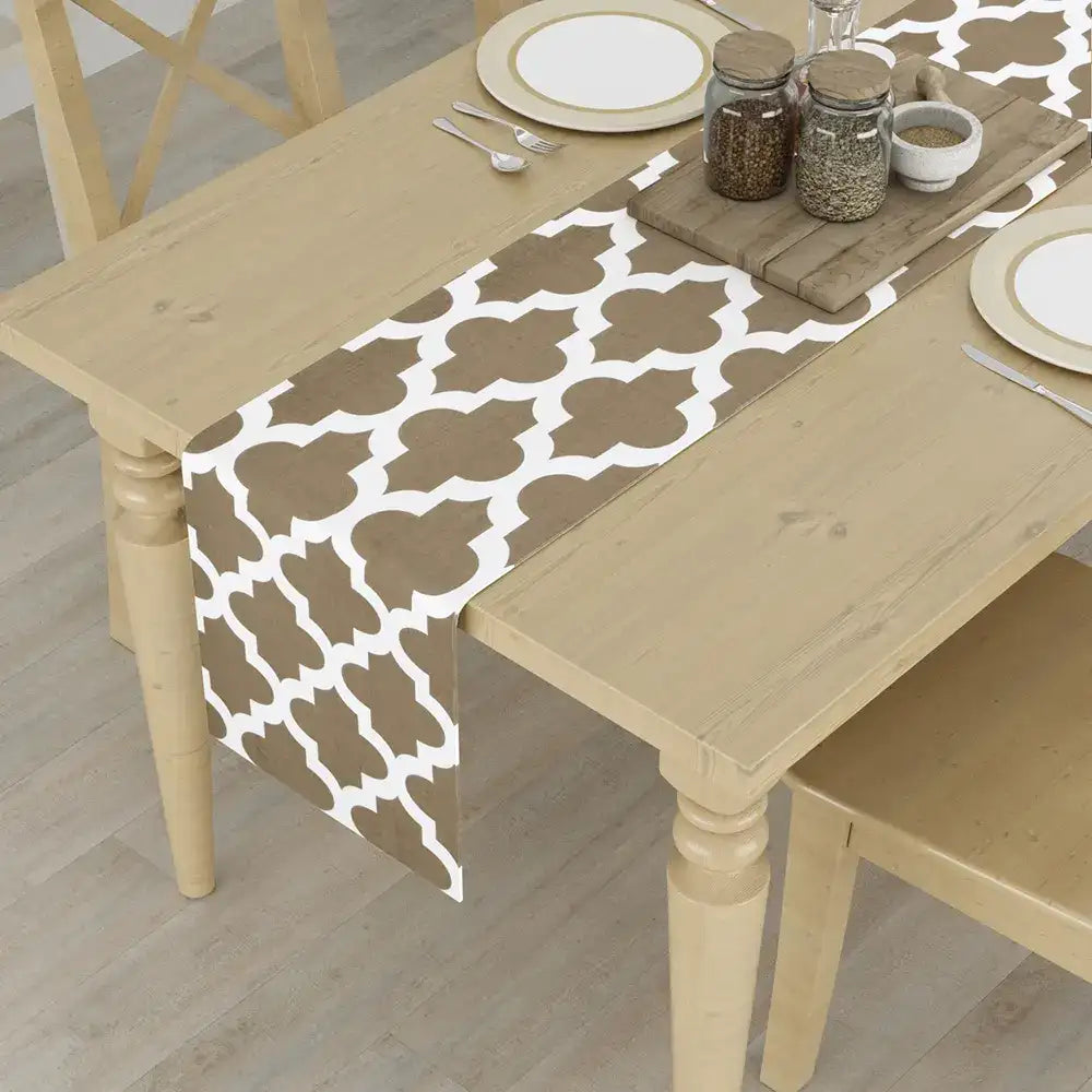 Grey table runner