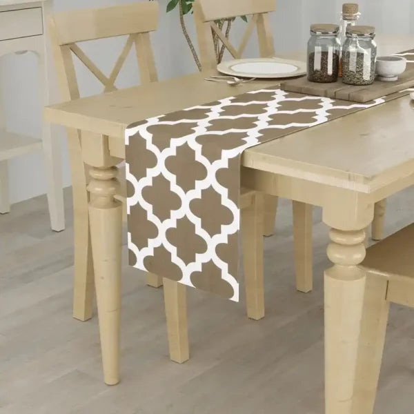 Grey table runner