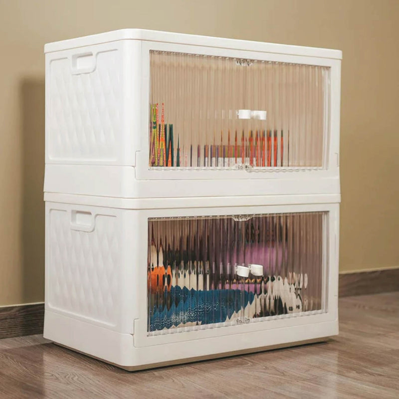 Rollin Stacker / Foldable Storage Box with Wheels (Large)