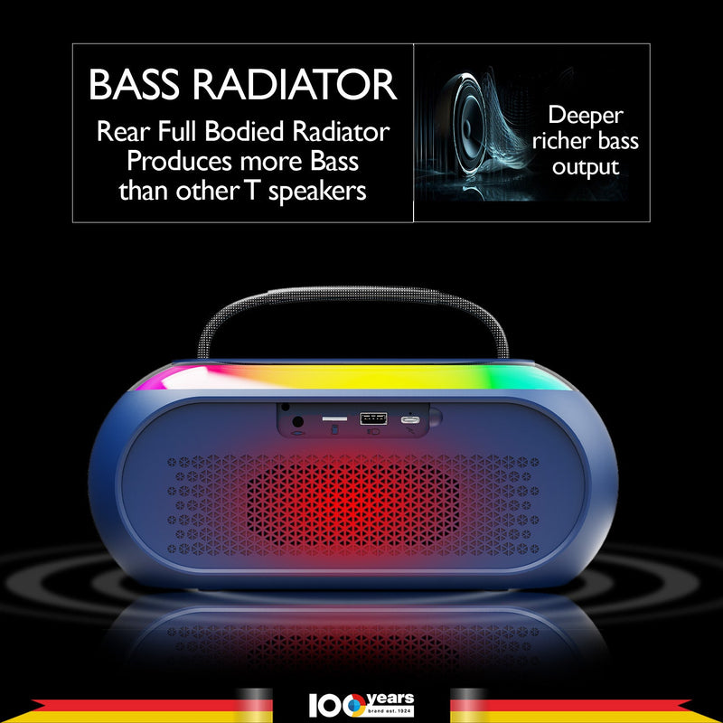 Atomik Kolors Boombox Portable Party Speaker (Blue)-5