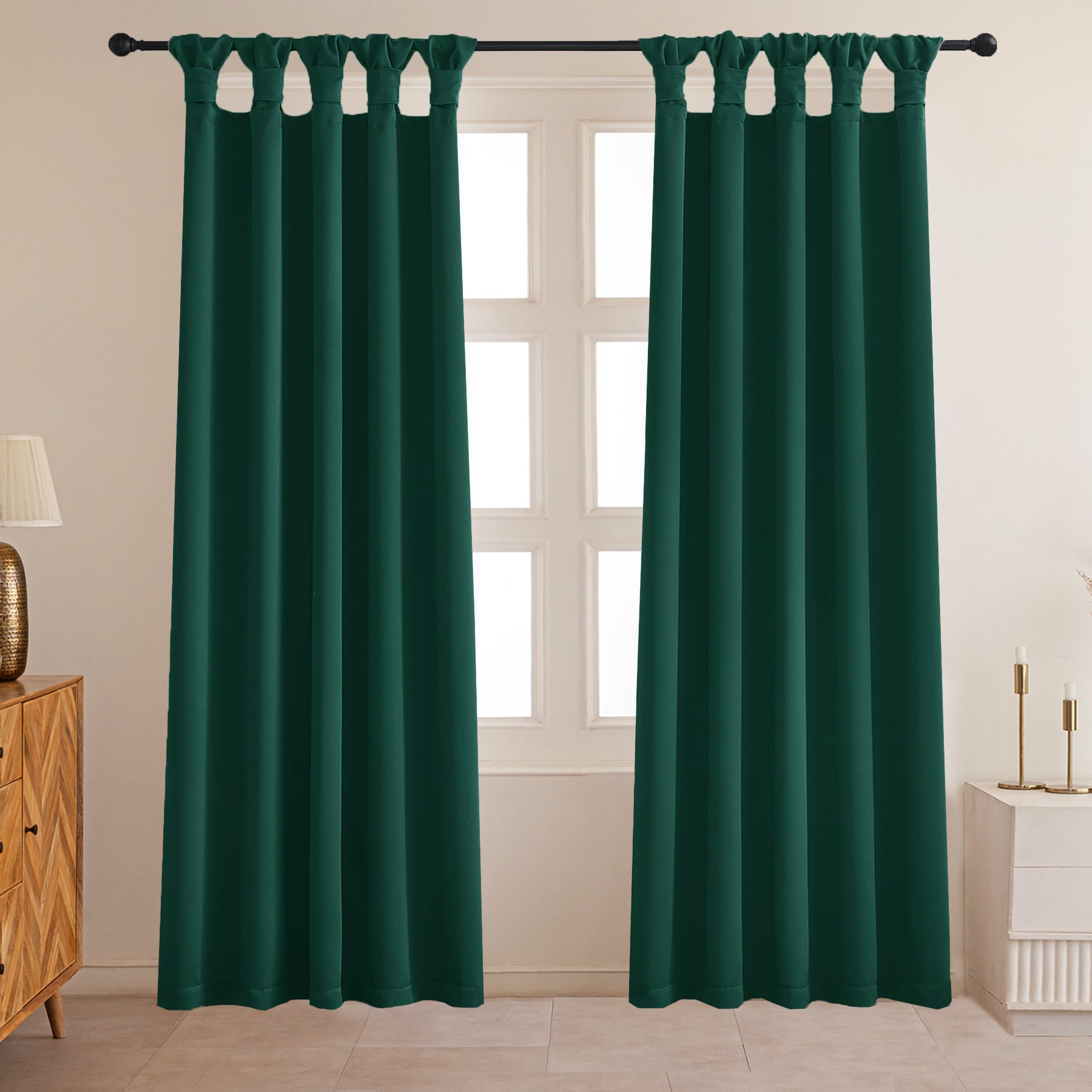 Fort Essential - Twist Tap Top Blackout Curtain (Rama Green)-1