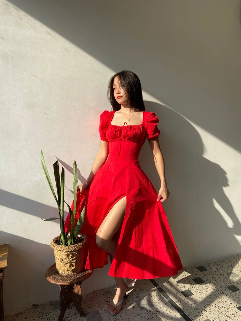 Red Bustier Sundress