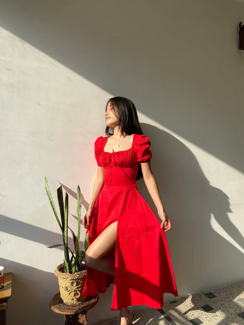 Red Bustier Sundress