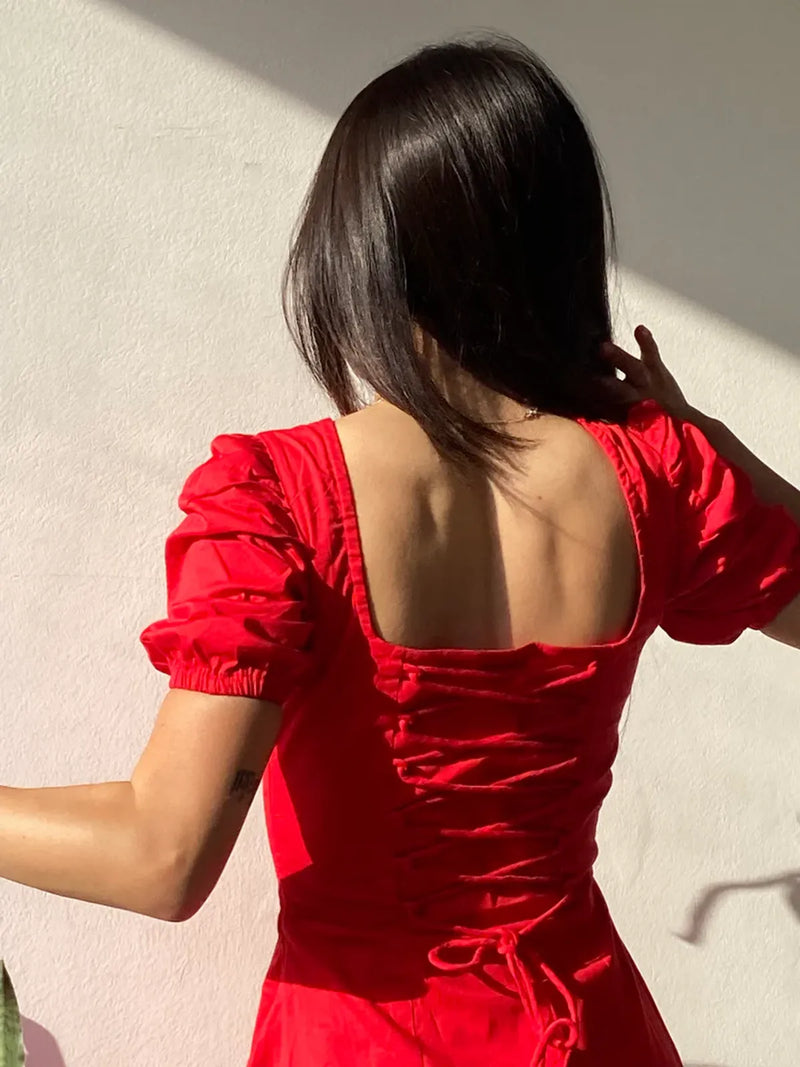 Red Bustier Sundress