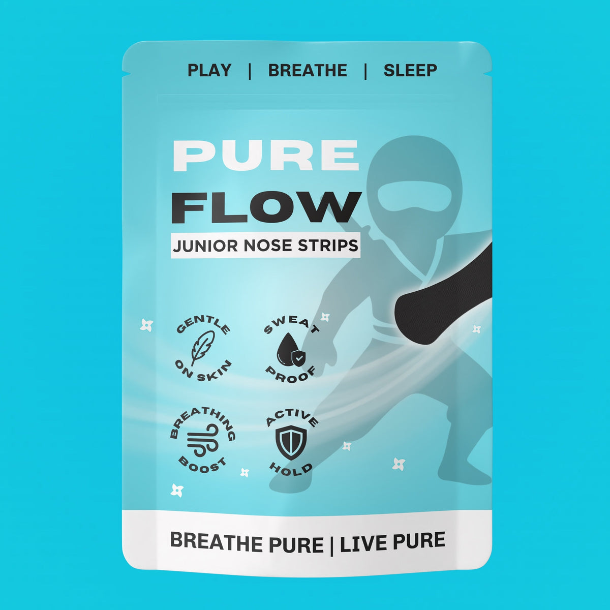 PUREFLOW JUNIOR NASAL STRIPS