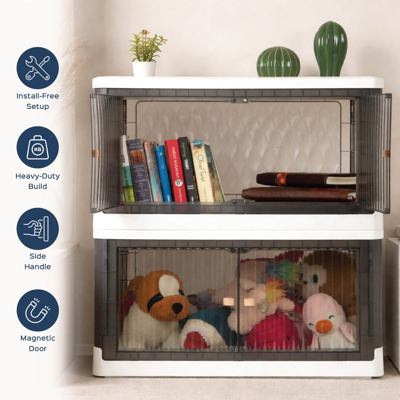 Rollin Stacker / Foldable Storage Box with Wheels (Large)