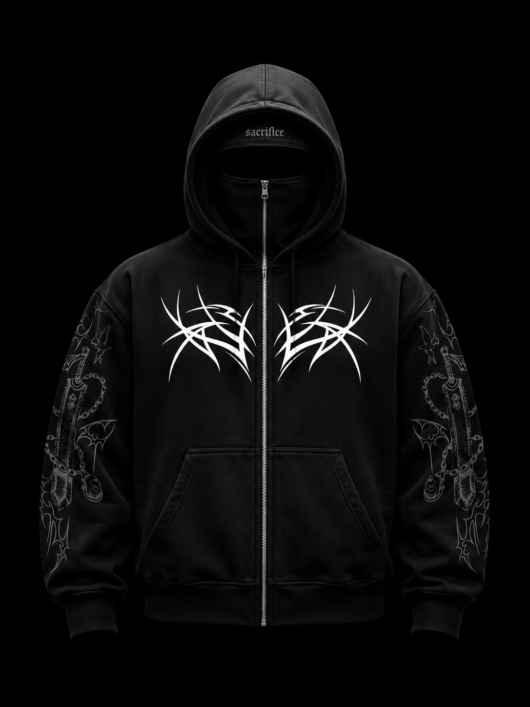 Sacrifice / Balaclava / Zipper Hoodie-1