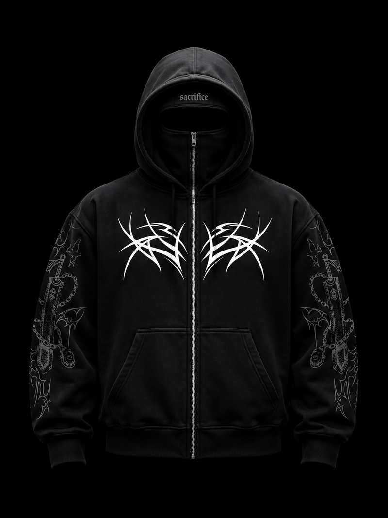 Sacrifice / Balaclava / Zipper Hoodie-1