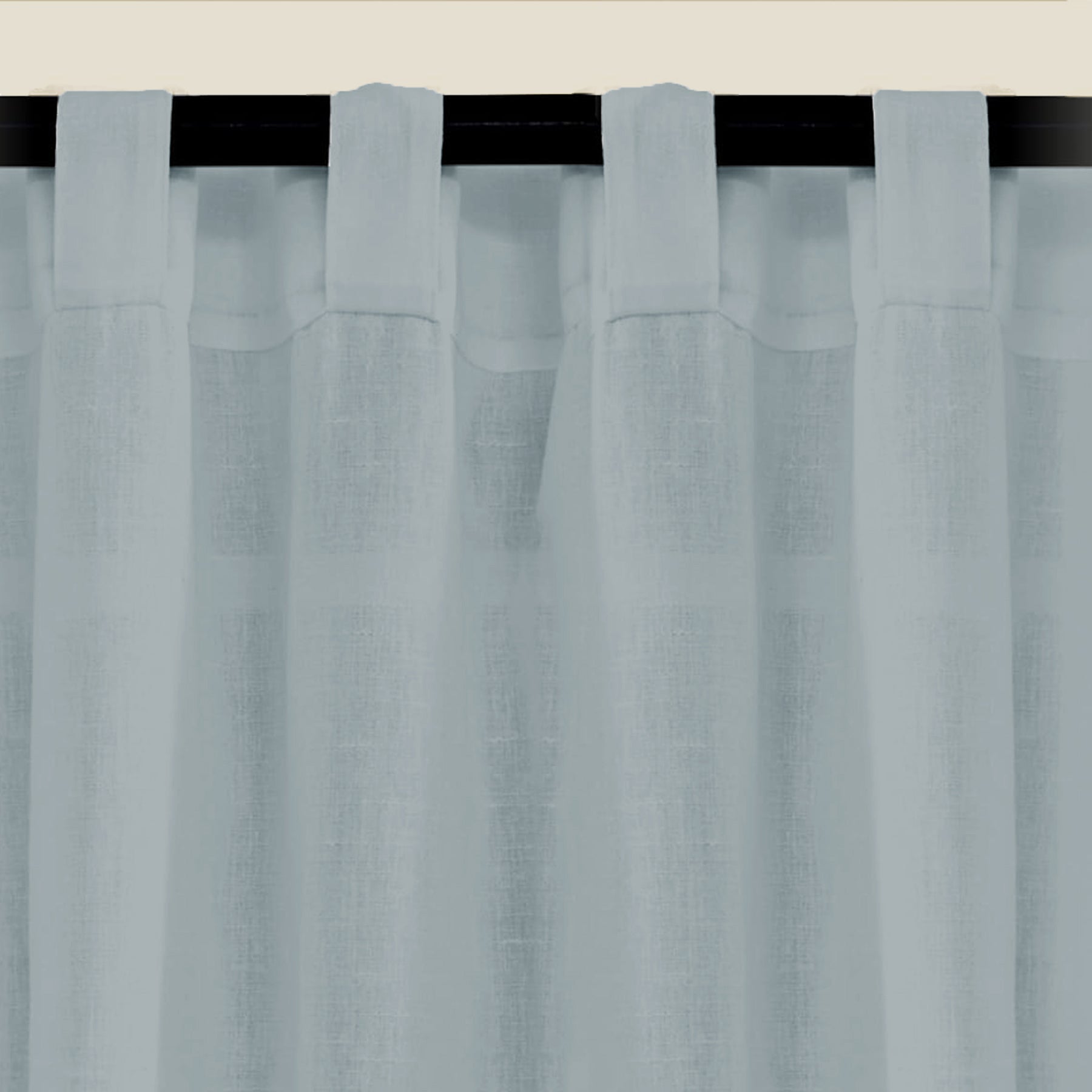 Fort Absolute - Back Tab Solid Sheer Curtain (Silver Grey)-2