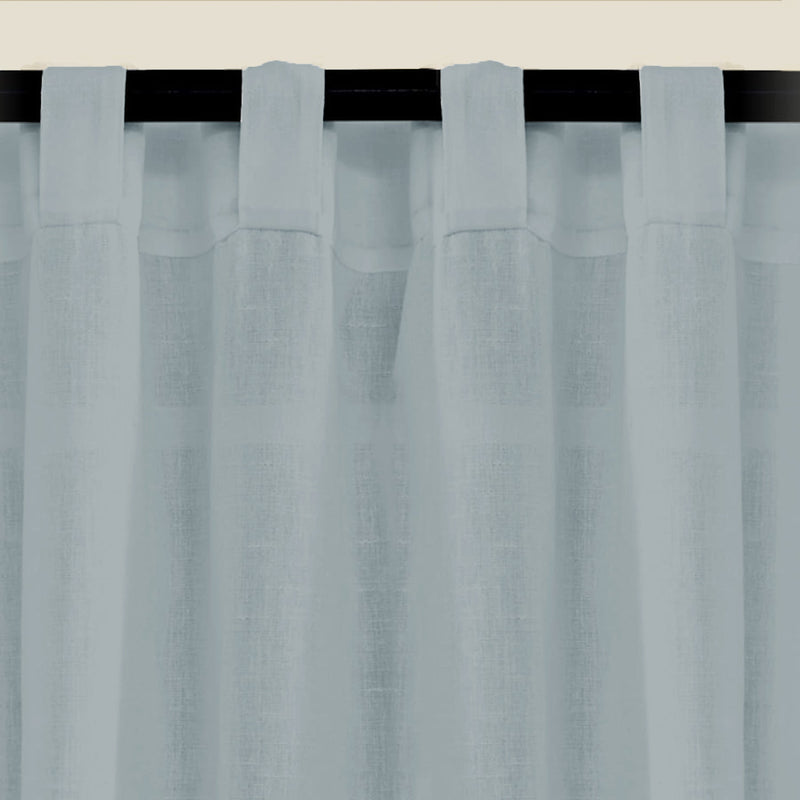 Fort Absolute - Back Tab Solid Sheer Curtain (Silver Grey)-2
