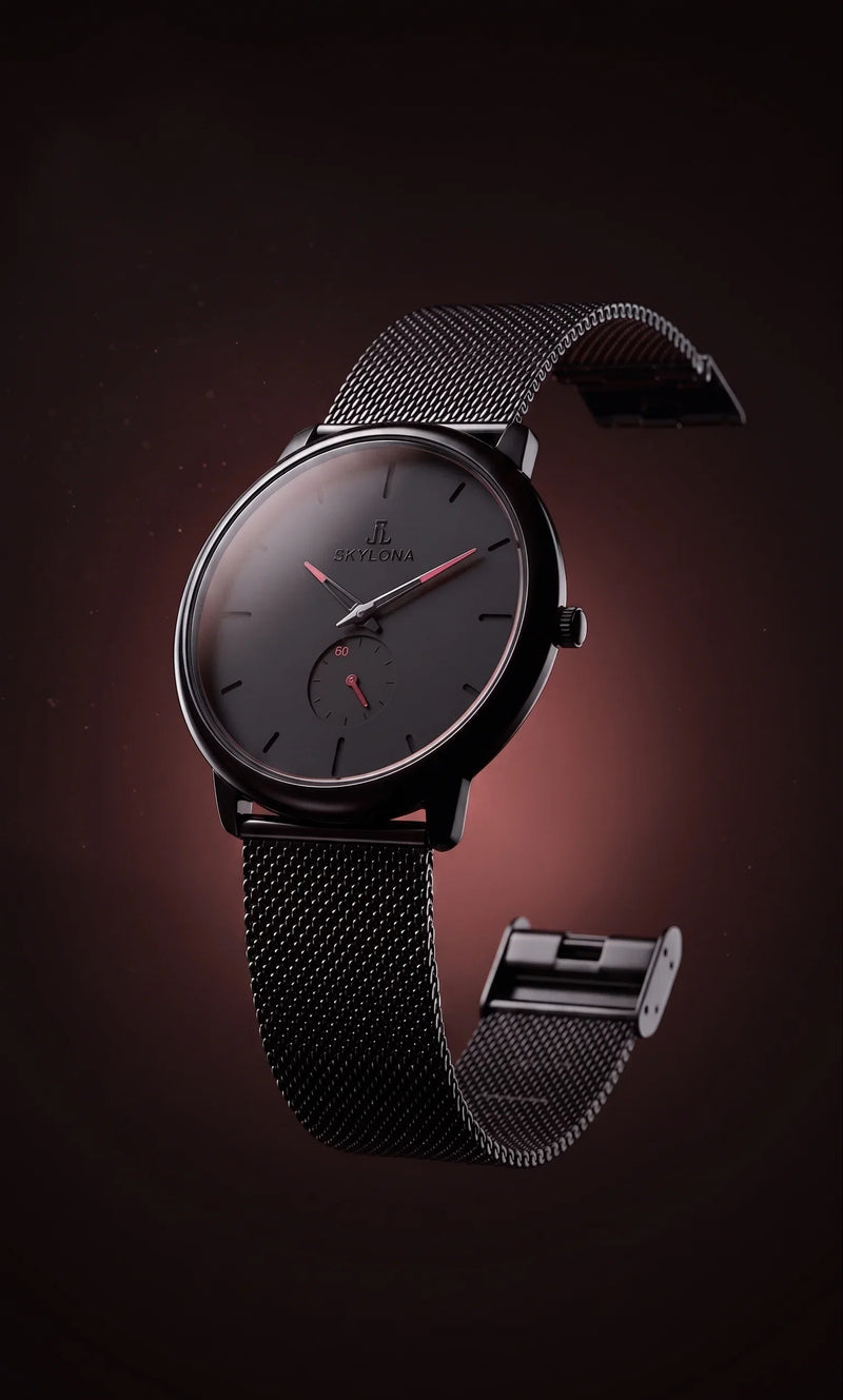 Classic Red Chronograph Watch for Men