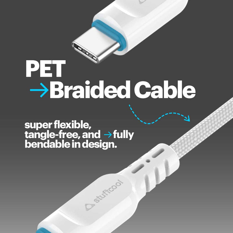 BLZR 60W 1m Type-C to C Cable with Built-in iWatch Charger