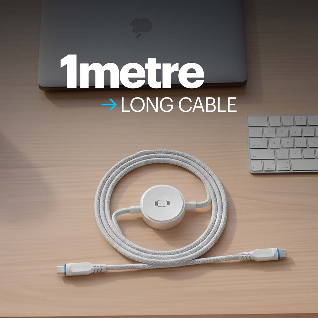 BLZR 60W 1m Type-C to C Cable with Built-in iWatch Charger