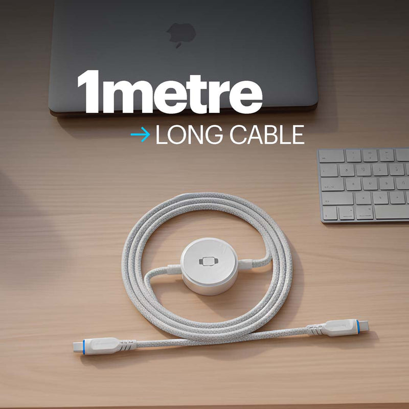 BLZR 60W 1m Type-C to C Cable with Built-in iWatch Charger