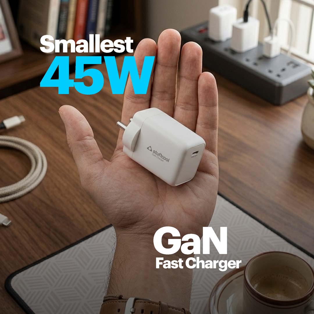 Numen 45 Smallest 45W AVS GaN Charger with 100W 5A Type-C to Type-C cable