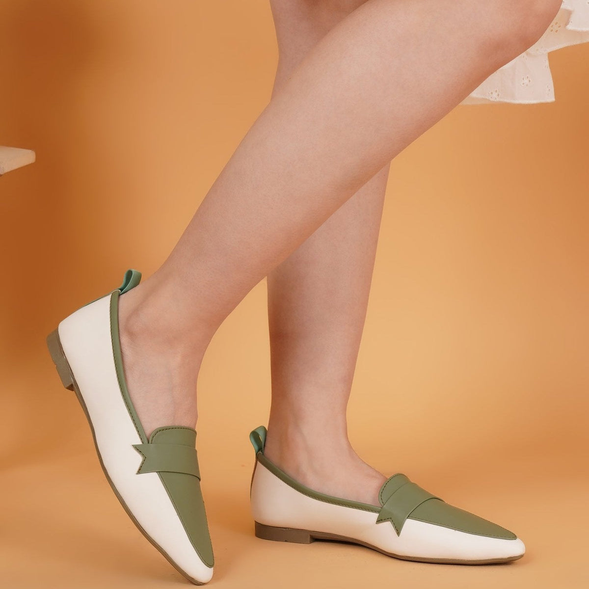 Green white Bellies for women