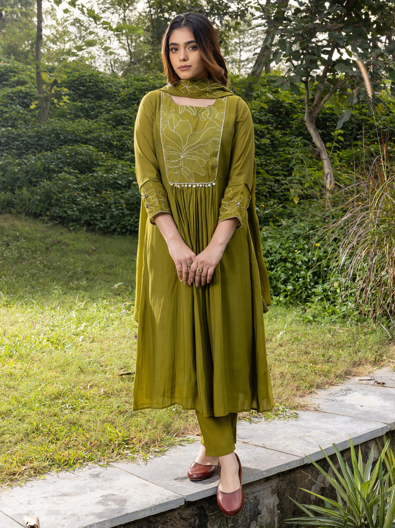 Sadhana Mul Chanderi Festive Suit Set