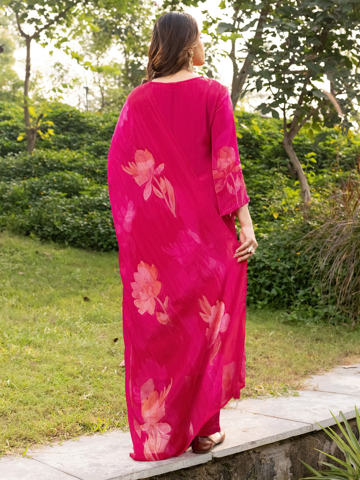 Nitya Natural Crepe Festive Suit Set