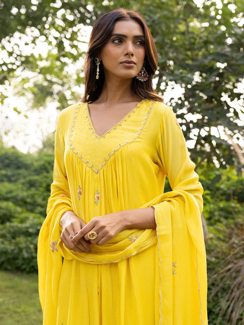 Ritika Mul Chanderi Festive Suit Set