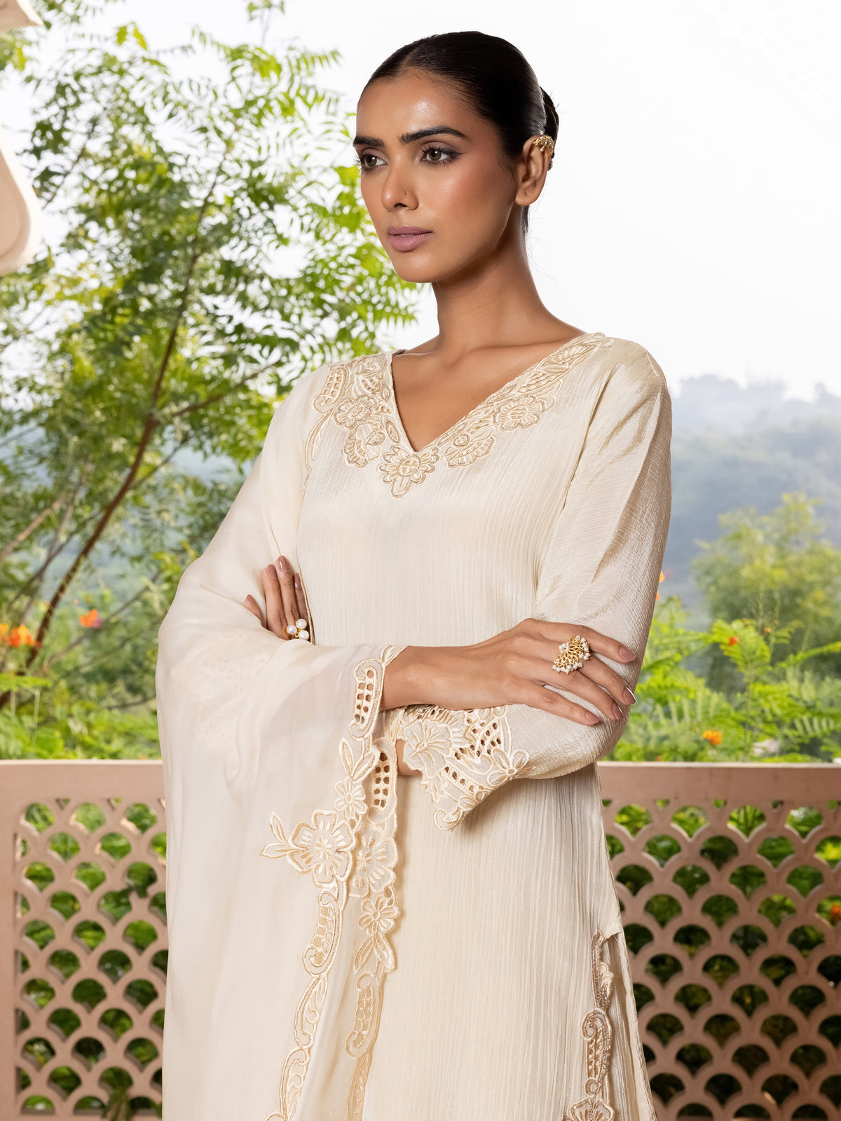 Anandi Shimmer Crush Suit Set
