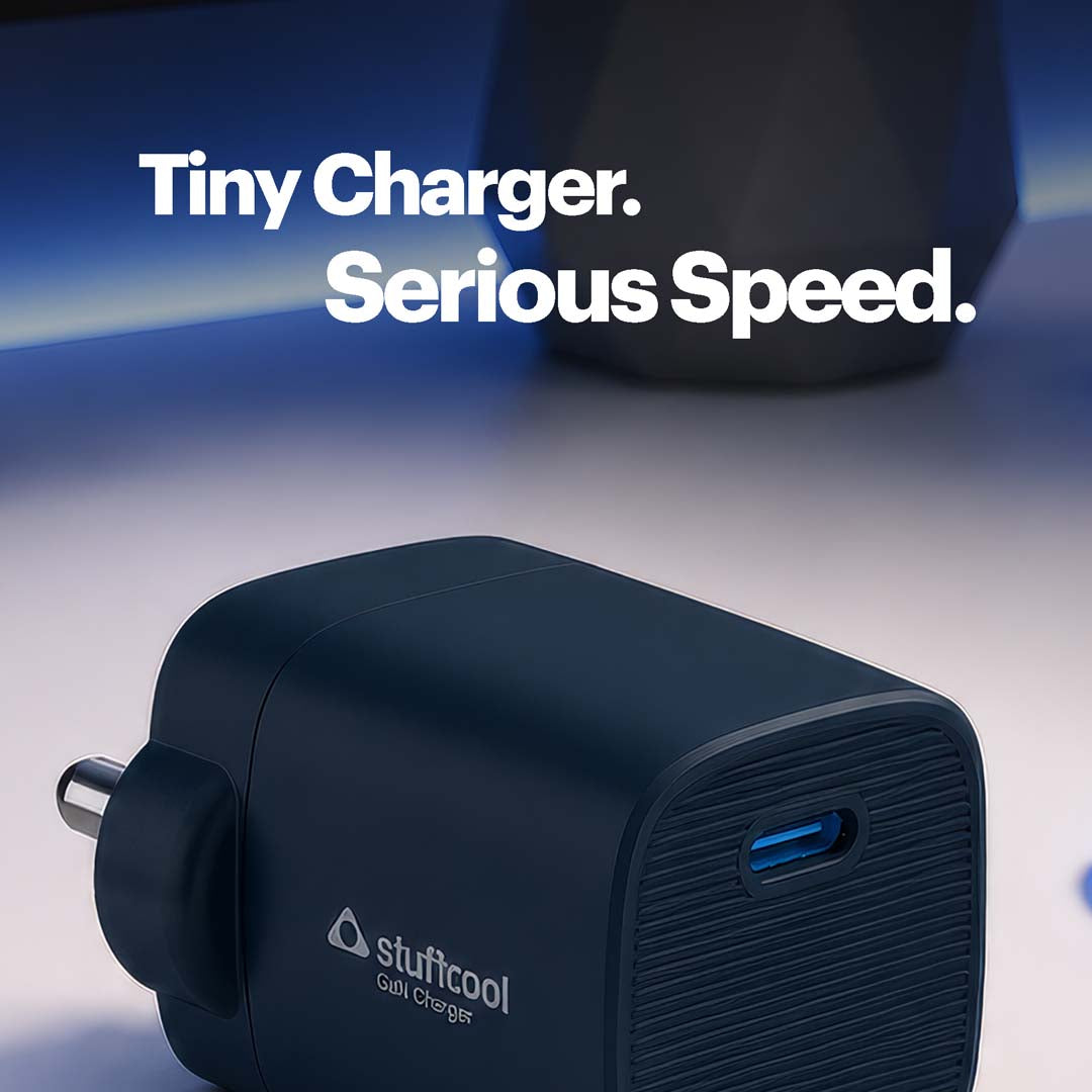 Stuffcool Novus 25W Super Fast GaN charger with Type C to C 60W 3A Cable