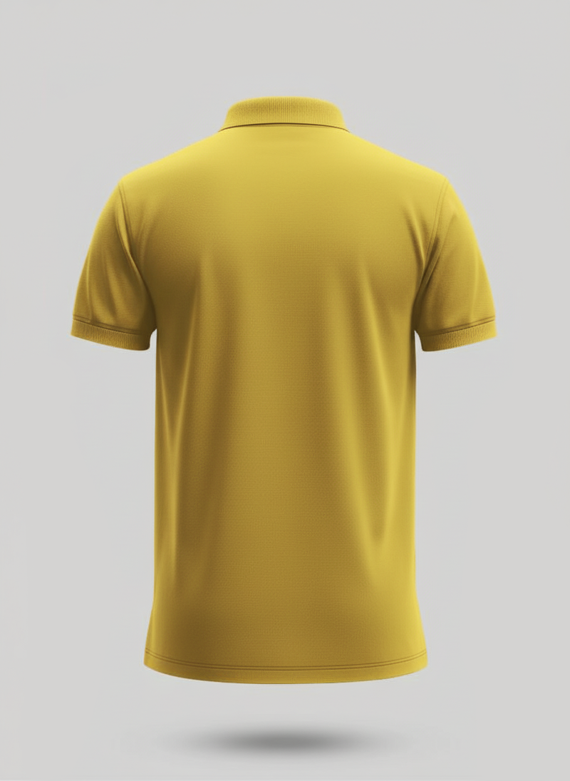 Turmeric yellow Colour Polo T-shirt (Premium Collection)