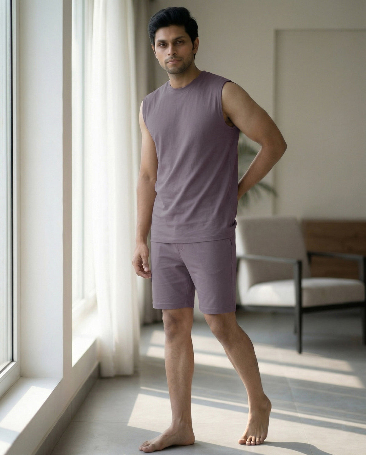 Hushy Bamboo Shorts  (Twilight Sky)