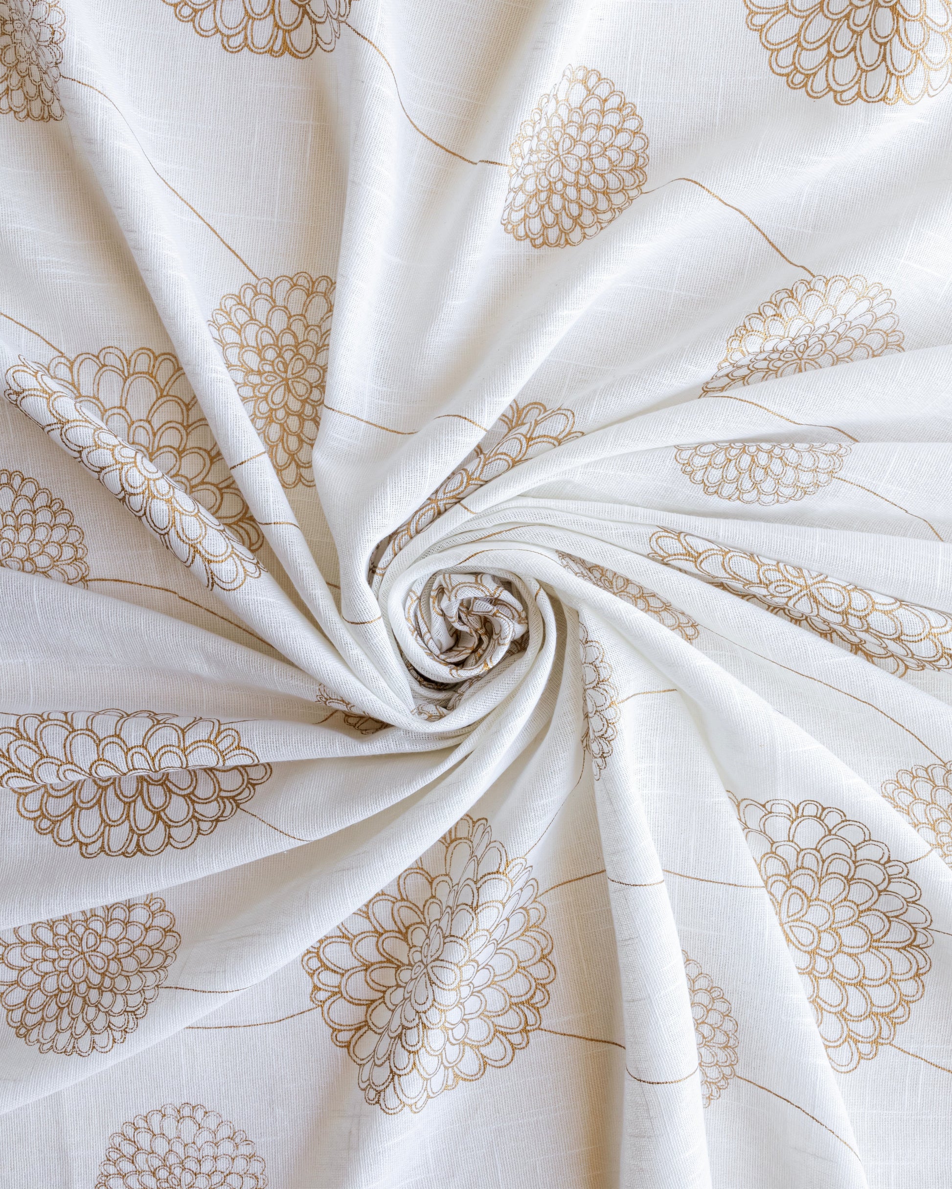 Imprimer Gold Dandelions - Rod Pocket Printed Sheer Curtain-6