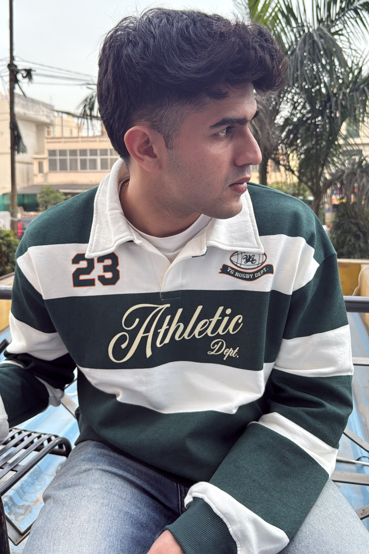 ATHLETIC STRIPED SWEATSHIRT