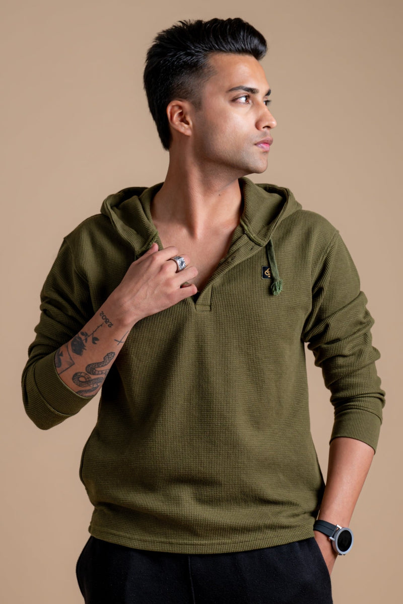 The Olive Waffle Men's Hoodie
