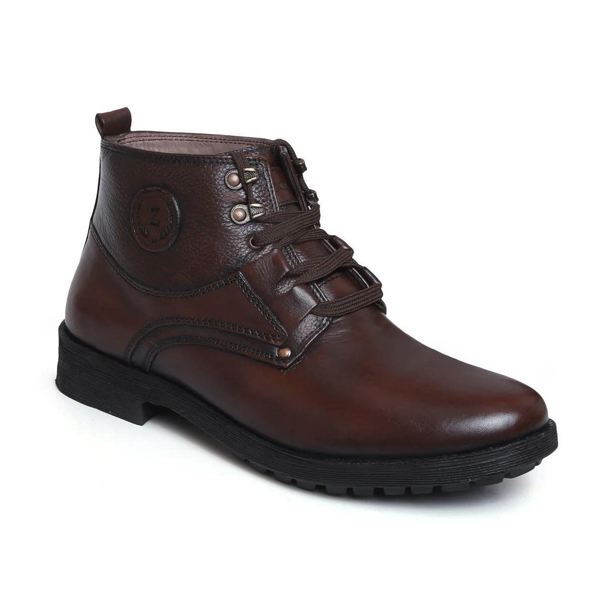 Men's Leather Ankle Boots – Burnished S-3581 | Zoom Shoes