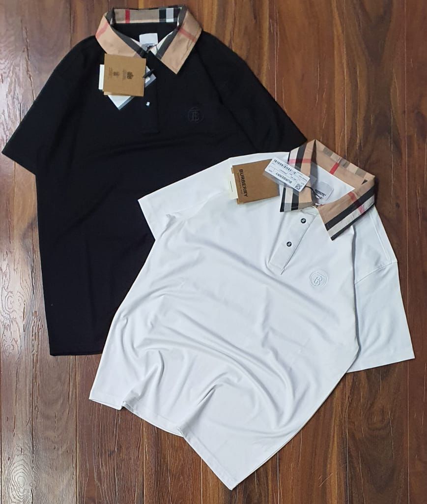 Burberry Men's  Check Collar Polo T-Shirt