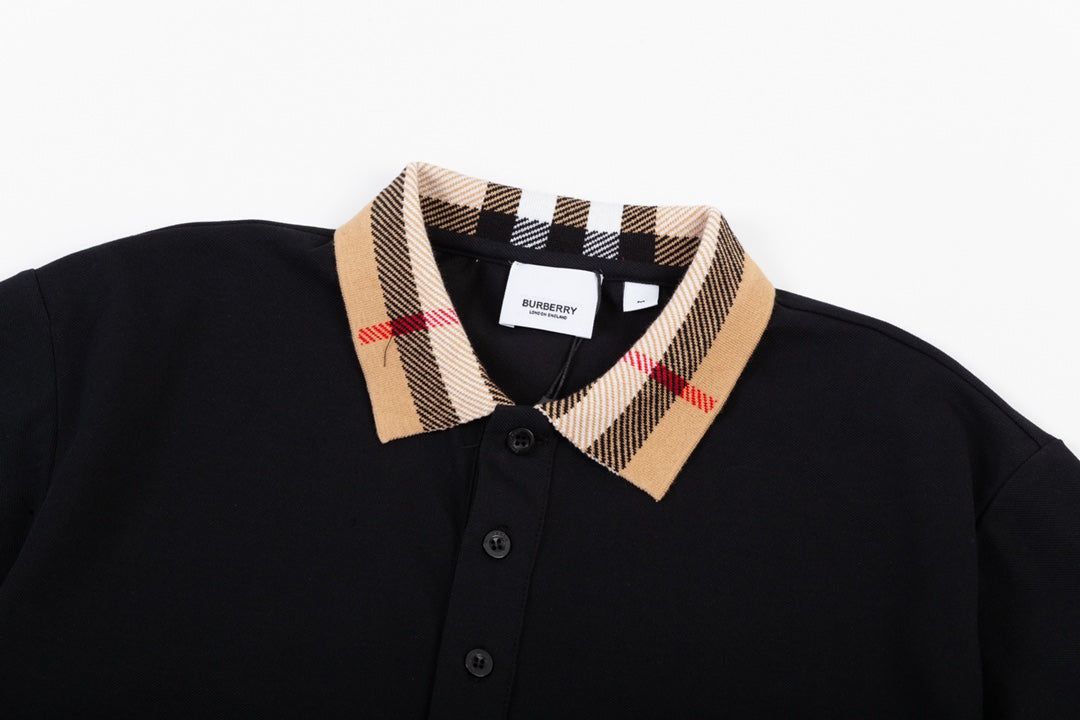 Burberry Men's  Check Collar Polo T-Shirt