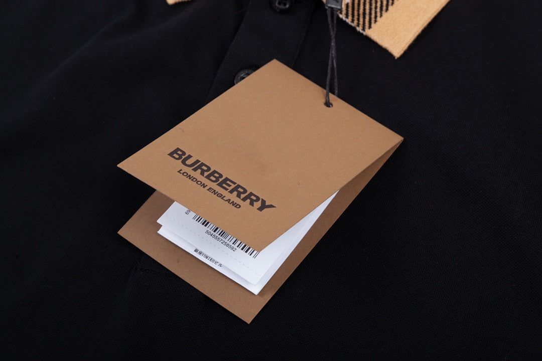 Burberry Men's  Check Collar Polo T-Shirt