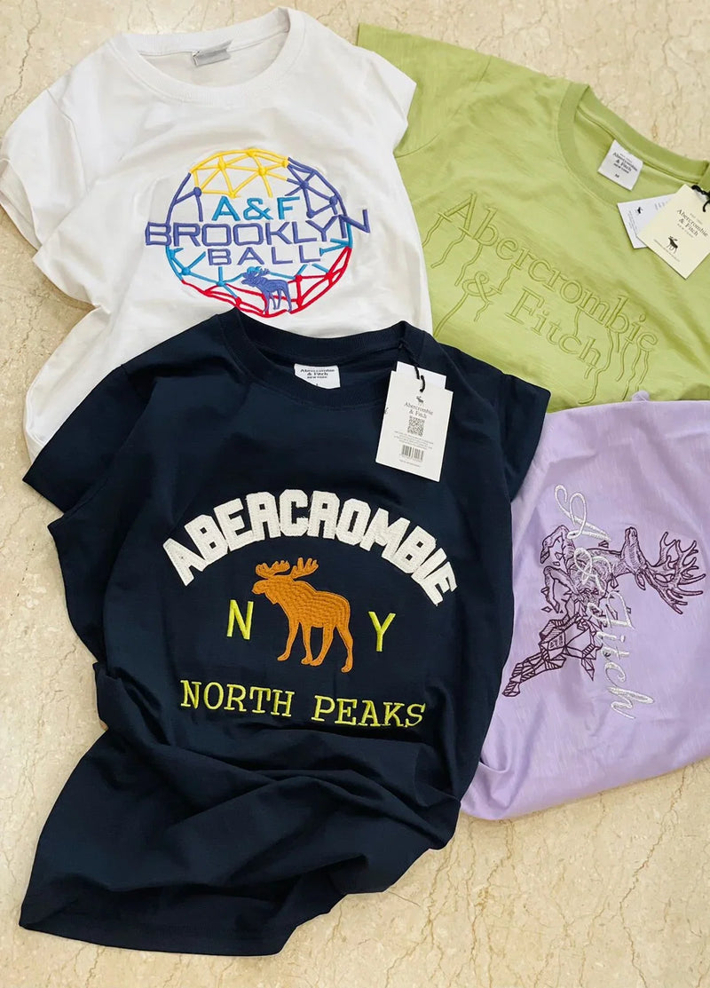 ABERCROMBIE & FITCH || Embroidered T-Shirt For Women