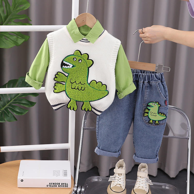Boys Imported Green Cord Set [BT-6K-6890] [1 - 6 Years]