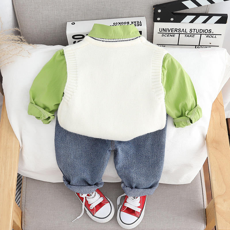 Boys Imported Green Cord Set [BT-6K-6890] [1 - 6 Years]