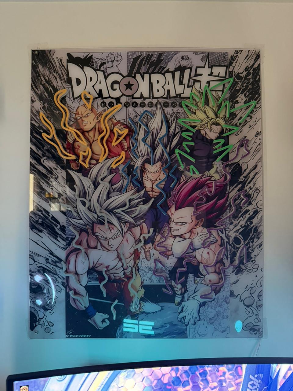 Dragon Ball Neon Energy Wall Art – Multicolor Anime LED Poster - LED Neon Sign