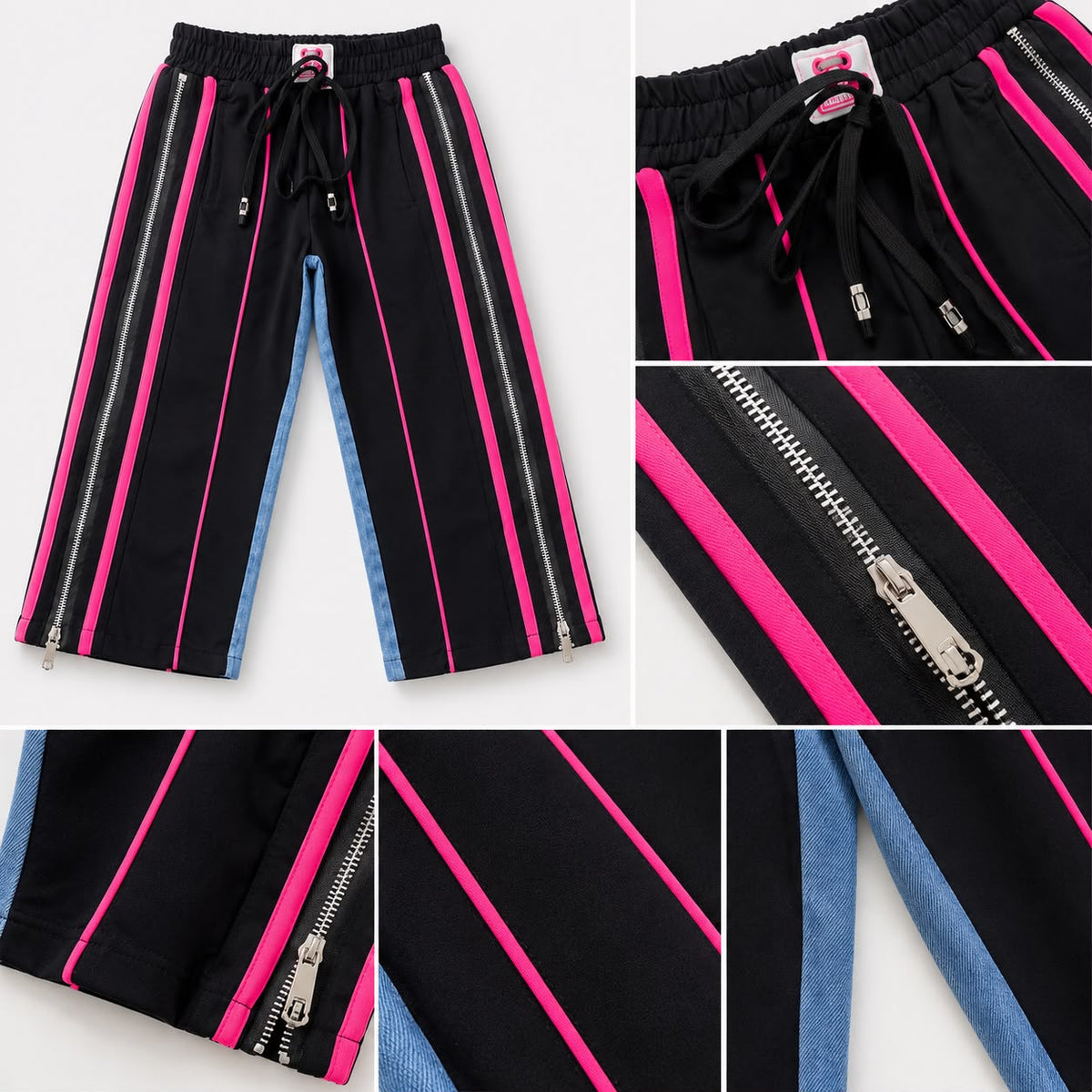 Girls  Black Designer Straight Fit Jeans (Only Jeans) [GJ-1D-1756] (4-12Years)