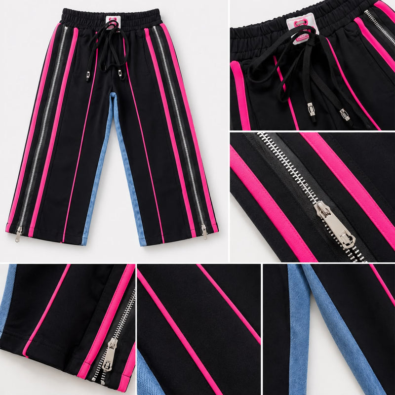 Girls  Black Designer Straight Fit Jeans (Only Jeans) [GJ-1D-1756] (4-12Years)