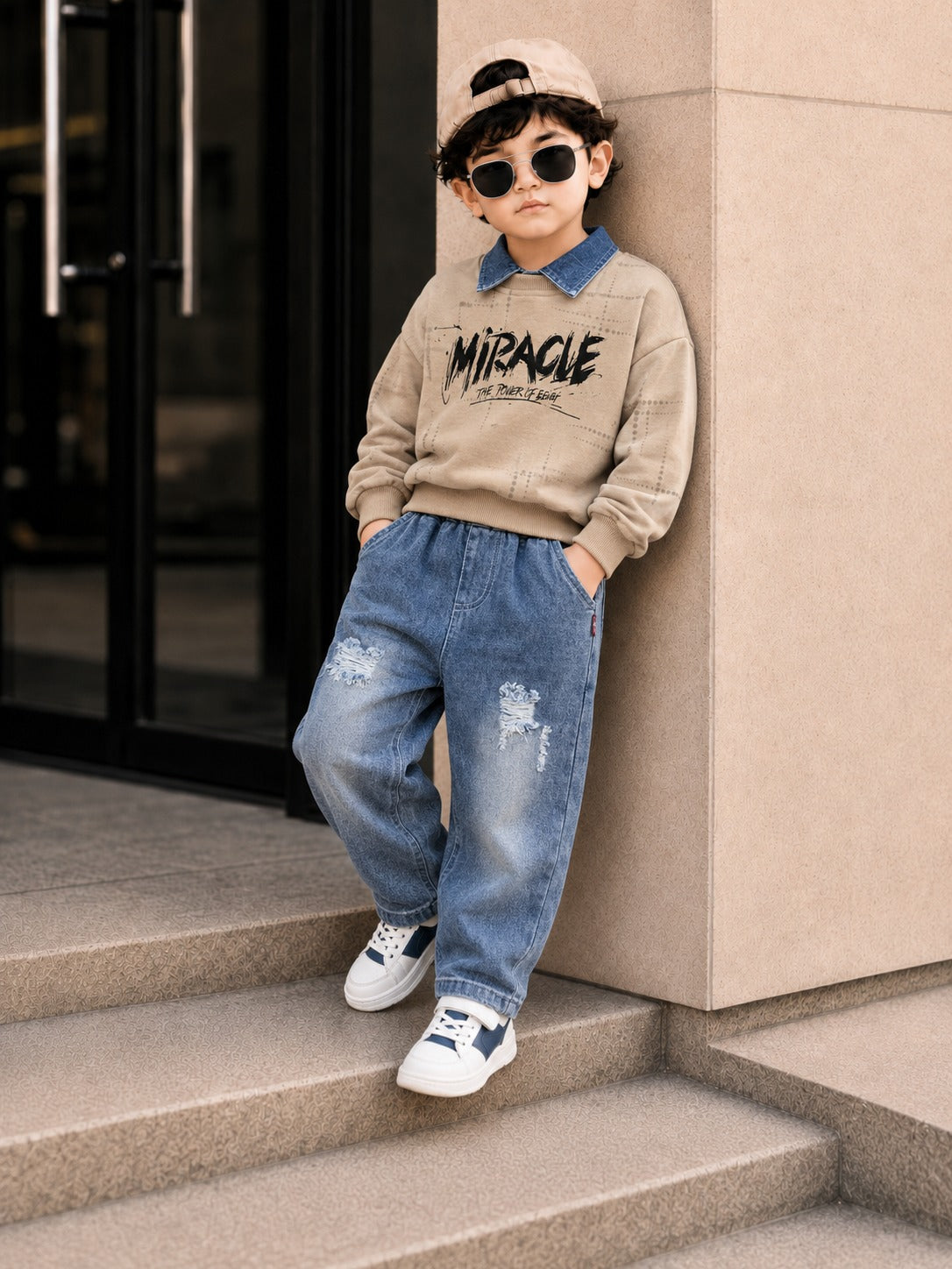 Boys Imported Brown Cord Set [BT-O-2357] [1-6 Years]