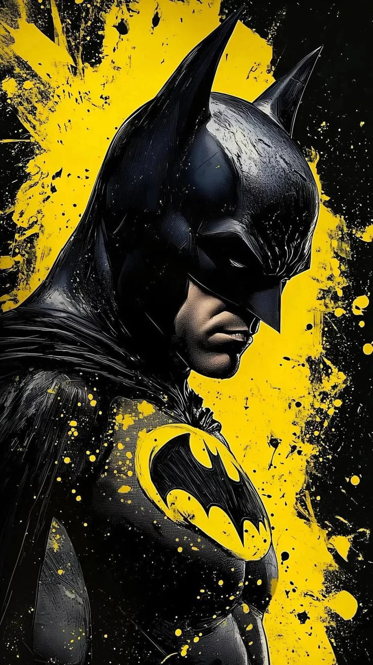 Batman LED Neon Wall Art – Superhero UV Print with Cool White Neon for Gaming Room & Home Decor