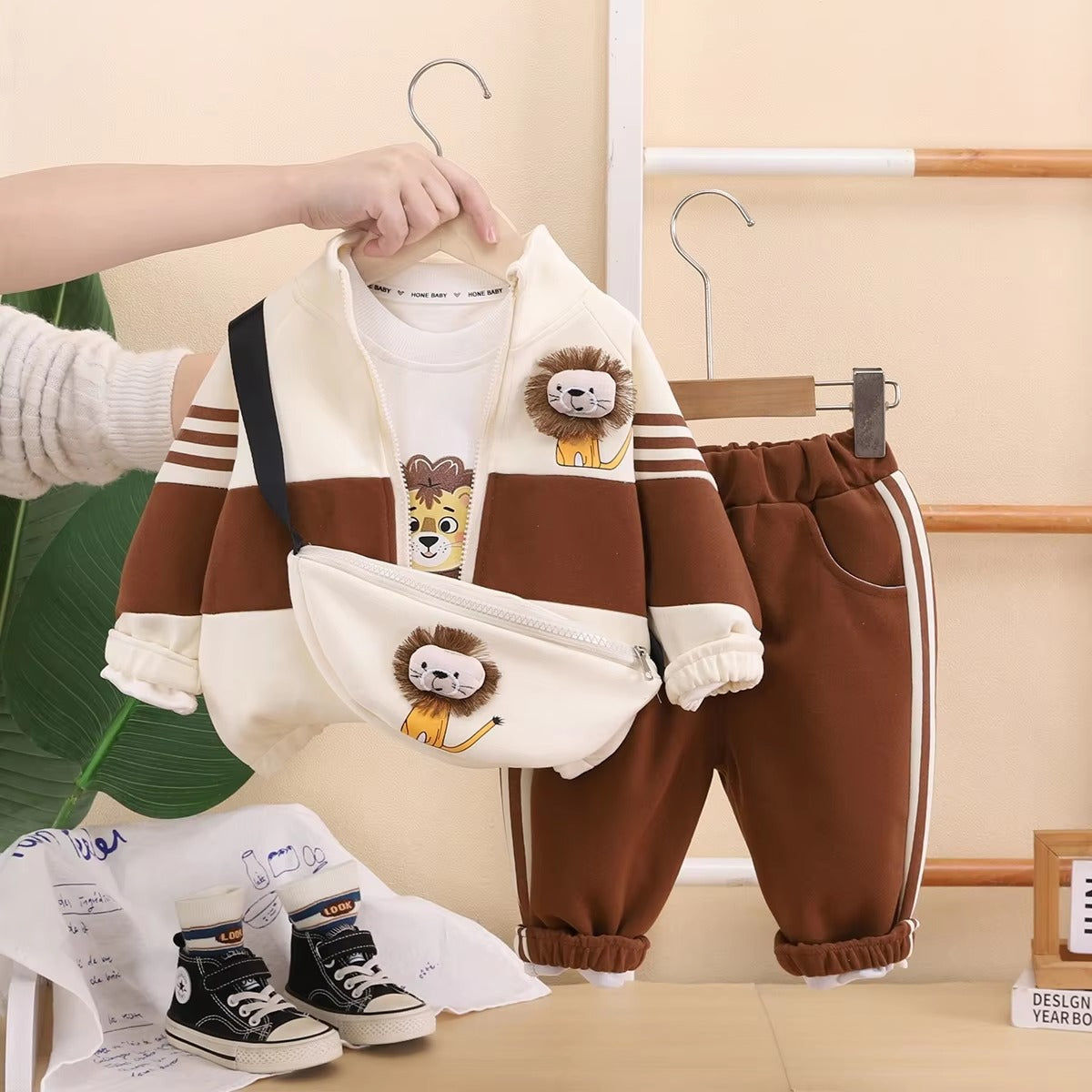 Boys 3 Piece Imported Cord Set With Bag [BT-O-5617] [1 - 6Years]