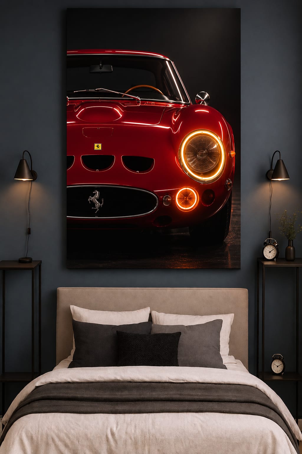 Ferrari 250 GT California Spyder – Classic Red Ferrari Vintage Car Wall Art-1