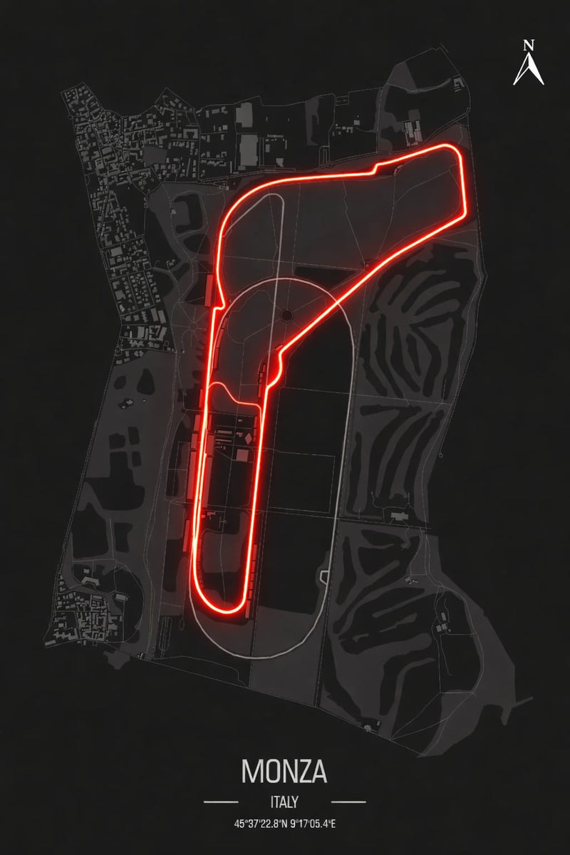 Monza F1 Circuit Neon Wall Art – Ultimate Racing Fan Room Decor | Neon Signs India — Image 2